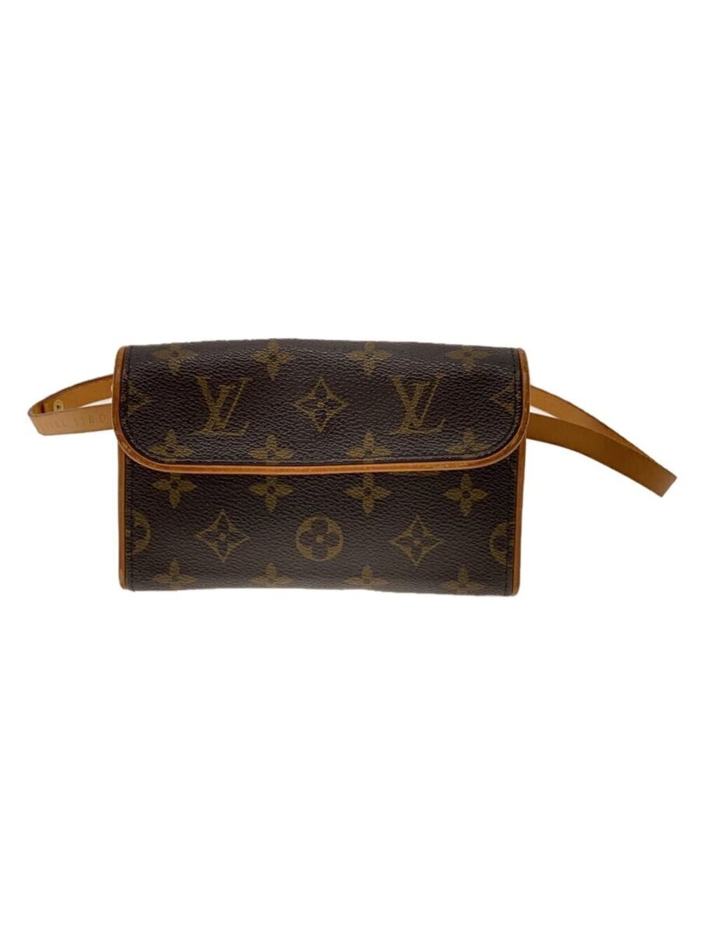 LOUIS VUITTON Pochette Florentine Monogram Canvas Brown